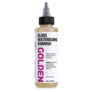 Golden Gloss Waterborne Varnish | 4 oz bottle