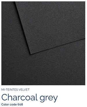 Canson Mi-Teintes® Velvet 19" x 25" | Charcoal Grey #608