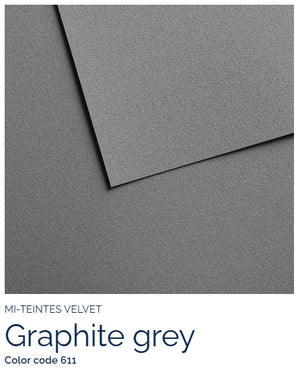 Canson Mi-Teintes® Velvet 19" x 25" | Graphite Grey #611