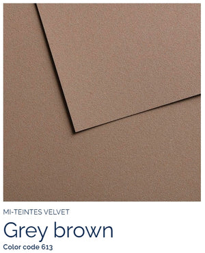 Canson Mi-Teintes® Velvet 19" x 25" | Grey Brown #613
