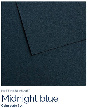 Canson Mi-Teintes® Velvet 19" x 25" | Midnight Blue #609