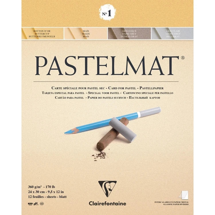 Clairefontaine Pastelmat Pastel Pad - 9" x 12" - Palette No. 1