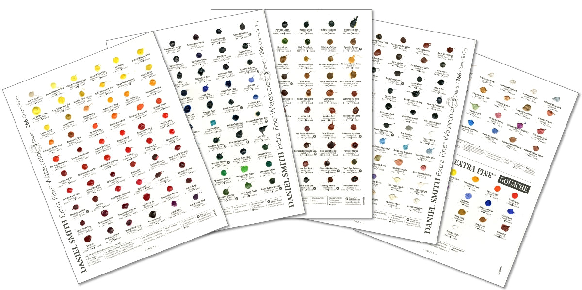 DANIEL SMITH 266 Watercolour + 22 Gouache Dot Cards