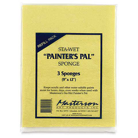 Sta-Wet Painter's Pal Palette 3 Pack Refill Sponge - 9" x 12"