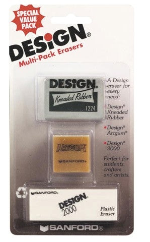 Sanford Design Multi-Pack Eraser 3/pk