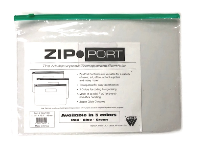 Weber Zip Port Multipurpose Transparent Portfolio