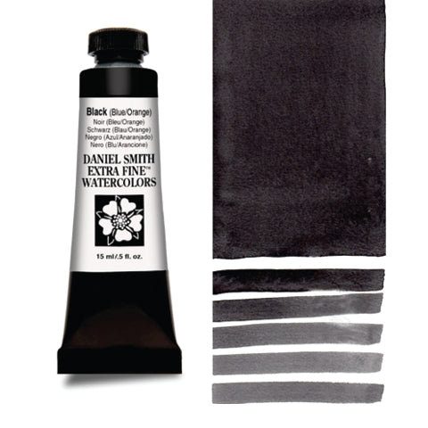 Daniel Smith Extra Fine Watercolour - 15 ml tube - Jane's Black (Blue/Orange)