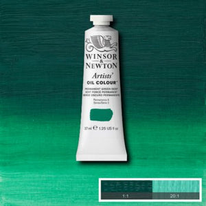 Winsor & Newton Artists' Oil Colour - 37 ml tube - Permanent Green Deep