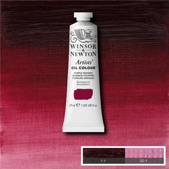 Winsor & Newton Artists' Oil Colour - 37 ml tube - Purple Madder