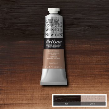 Winsor & Newton Artisan Water Mixable Oil Colour - 37 ml tube - Burnt Umber