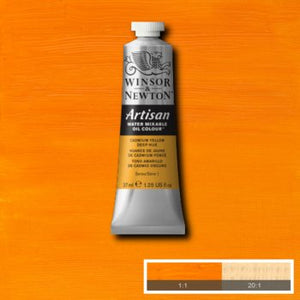 Winsor & Newton Artisan Water Mixable Oil Colour - 37 ml tube - Cadmium Yellow Deep Hue
