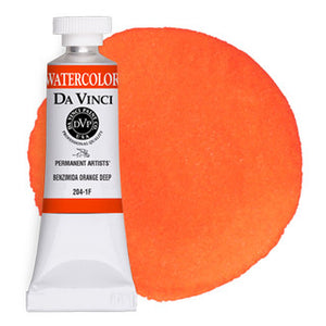 Da Vinci Paint Artists' Watercolour - 15 ml tube - Benzimida Orange Deep