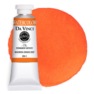 Da Vinci Paint Artists' Watercolour - 37 ml tube - Benzimida Orange Deep