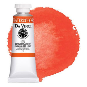 Da Vinci Paint Artists' Watercolour - 37 ml tube - Cadmium Red Light