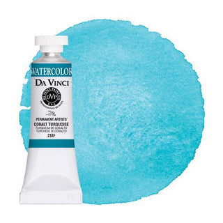 Da Vinci Paint Artists' Watercolour - 15 ml tube - Cobalt Turquoise