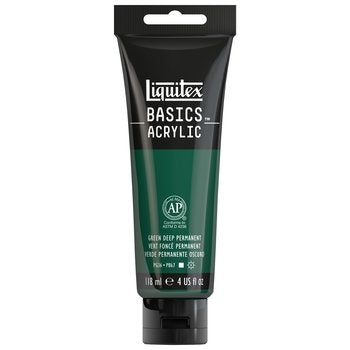 Liquitex BASICS Acrylic - 4 oz. tube - Permanent Green Deep