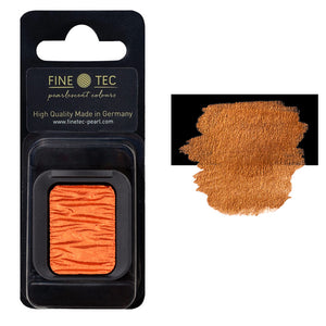 Finetec Artist Pearlescent Watercolor Pan Refill - Orange Copper