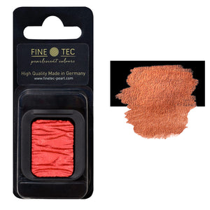 Finetec Artist Pearlescent Watercolor Pan Refill - Tangelo