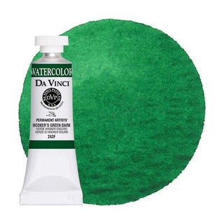 Da Vinci Paint Artists' Watercolour - 15 ml tube - Hooker's Green Dark