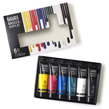 Liquitex BASICS 6 Tube Acrylic Colour Starter Set - 6 x 118ml tubes