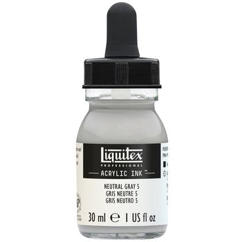 Liquitex Acrylic Ink - 1 oz. bottle - Neutral Grey 5