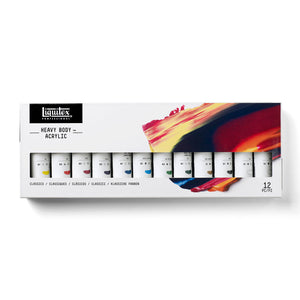 Liquitex Classics 12 Set - 12 x 59 ml Heavy Body Acrylic Artist Colours