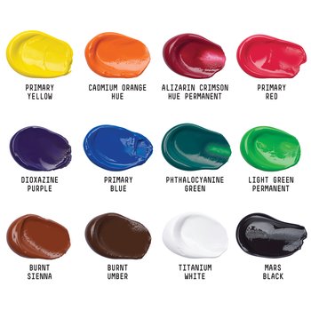 Liquitex Basics Acrylic Colour Set of 12 x 22 ml