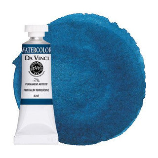 Da Vinci Paint Artists' Watercolour - 15 ml tube - Phthalo Turquoise