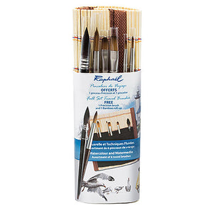 Raphaël Bamboo Roll-Up Travel Brush Set of 6