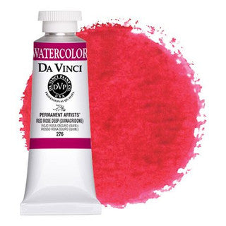 Da Vinci Paint Artists' Watercolour - 37 ml tube - Red Rose Deep (Quinacridone)