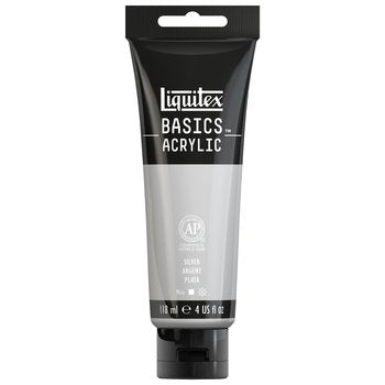 Liquitex BASICS Acrylic - 4 oz. tube - Silver
