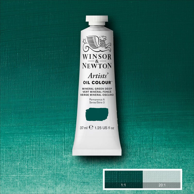 Winsor & Newton Artists' Oil Colour - 37 ml tube - Mineral Green Deep