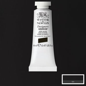 Winsor & Newton Designers Gouache - 14 ml tube - Ivory Black