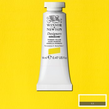 Winsor & Newton Designers Gouache - 14 ml tube - Primary Yellow