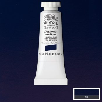 Winsor & Newton Designers Gouache - 14 ml tube - Prussian Blue