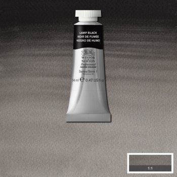 Winsor & Newton Professional Watercolour - 14 ml tube - Lamp Black