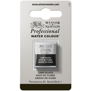 Winsor & Newton Professional Watercolour Half Pan - Lamp Black