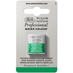 Winsor & Newton Professional Watercolour Half Pan - Winsor Green Yellow Shade