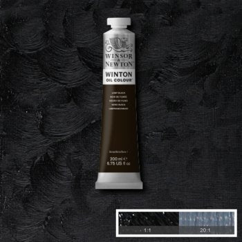 Winsor & Newton Winton Oil Colour - 200 ml tube - Lamp Black
