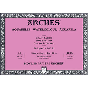 Arches Watercolour Block - 140 lb. Hot Press - 14" x 20"
