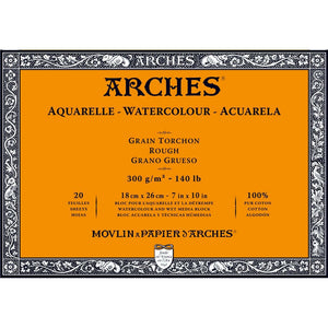 Arches Watercolour Block - 140 lb. Rough - 7" x 10"