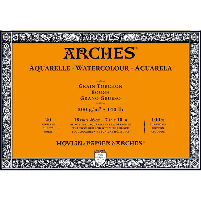 Arches Watercolour Block - 140 lb. Rough - 7" x 10"