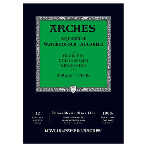 Arches Watercolour Pad - 140 lb. Cold Press - 10" X 14"