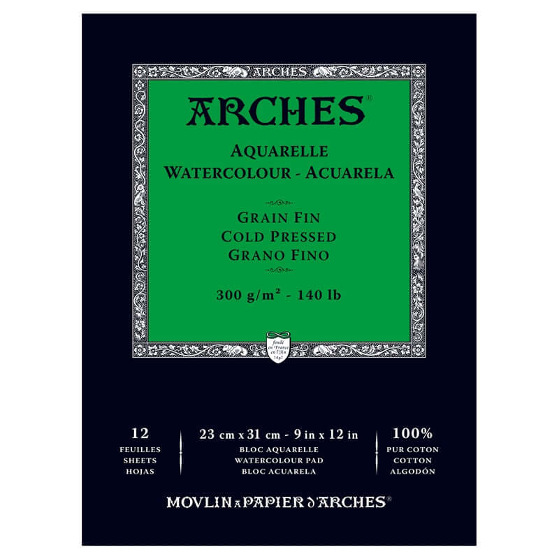 Arches Watercolour Pad - 140 lb. Cold Press - 9" X 12"