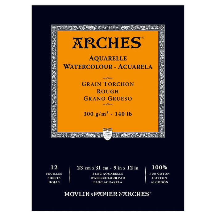 Arches Watercolour Pad - 140 lb. Rough - 9" X 12"