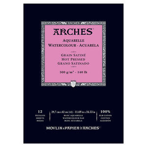 Arches Watercolour Pad - 140 lb. Hot Press - 11.69" X 16.53"