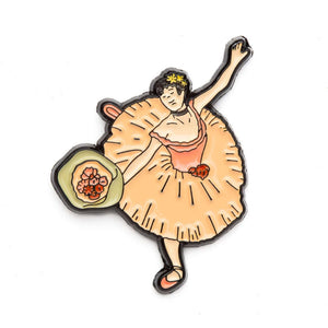 Art Pin - Dancer with a Bouquet of Flowers