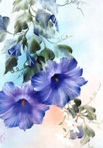 Bob Ross Floral Painting Packet - Blue Morning Glories