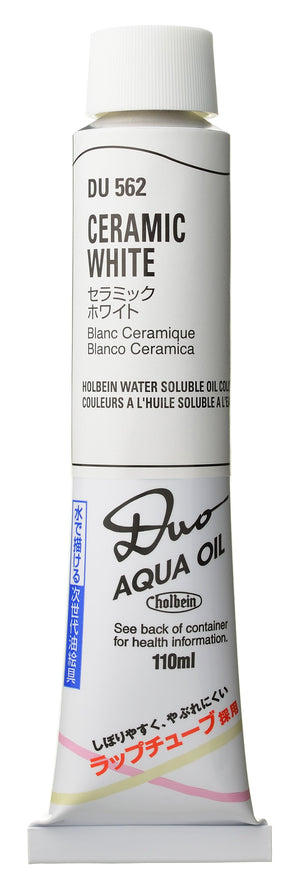 Holbein DUO Aqua Oil - 110 ml tube - Ceramic White