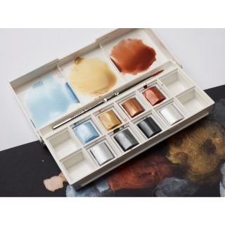 Cotman Watercolour 8 Half Pan Metallic Pocket Set